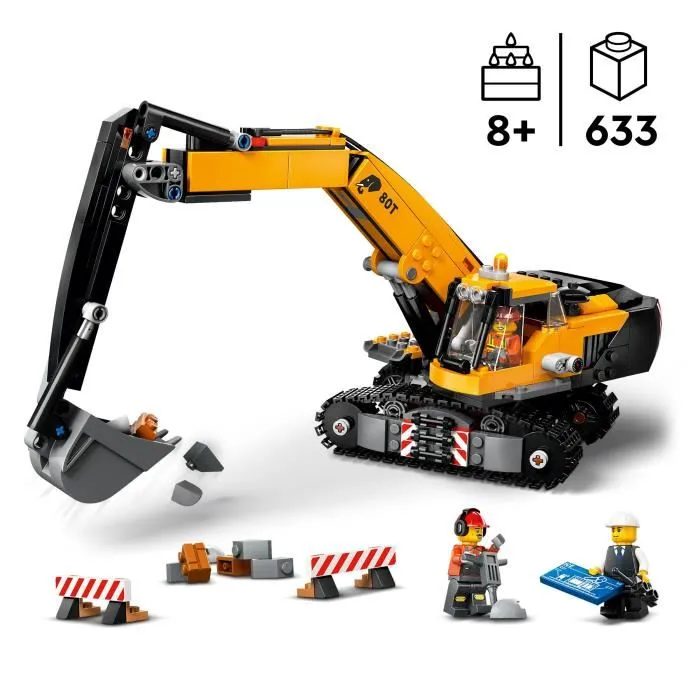 Lego City 60420 La excavadora de construcción amarilla, juguete para niños a partir de 8 años 1 Lego City 60420 La excavadora de construcción amarilla, juguete para niños a partir de 8 años 1