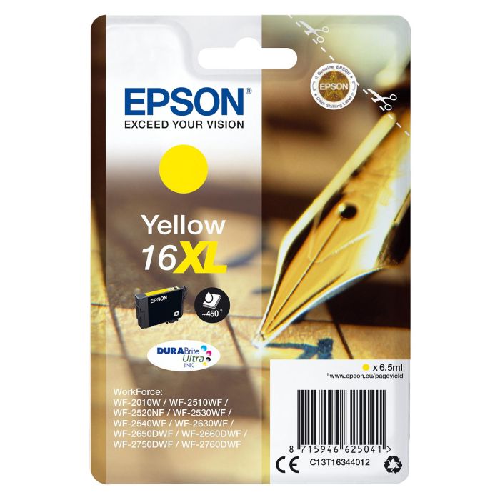 Epson DURABrite Ultra Ink Cartucho Amarillo 16XL 0 Epson DURABrite Ultra Ink Cartucho Amarillo 16XL 0