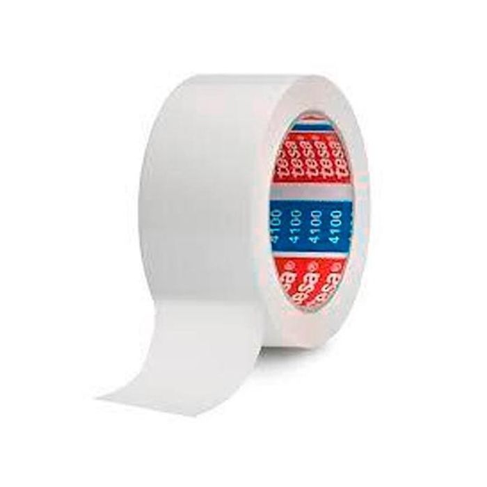 Tesa Rollo Precinto 66Mx50 mm Pvc Rugoso Blanco (Set de 6)