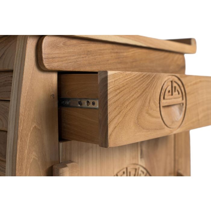 Giner y Colomer Mesita de Noche en Madera Maciza de Teca 60 cm Alto Giner y Colomer Mesita de Noche en Madera Maciza de Teca 60 cm Alto