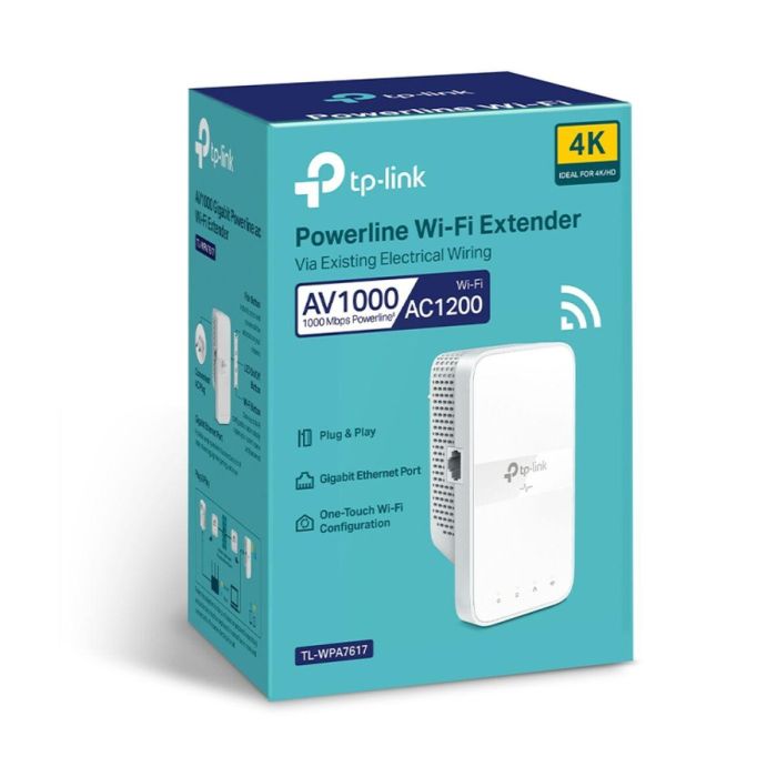 TP-Link TL-WPA7617 Adaptador PowerLine AV1200 WiFi 5 (802.11ac) Gigabit Ethernet Blanco 2