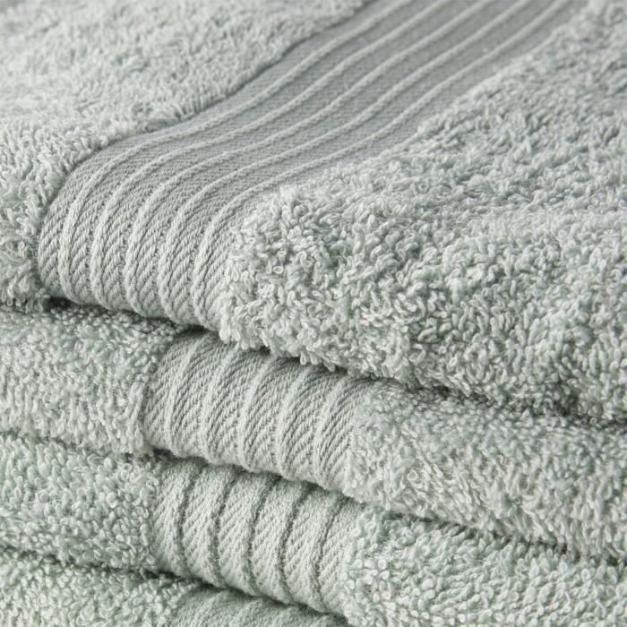 Today TOD3574641230999 Juego de 5 toallas de baño Essential 70x130 cm 100% Algodón Color Celadón 1 Today TOD3574641230999 Juego de 5 toallas de baño Essential 70x130 cm 100% Algodón Color Celadón 1
