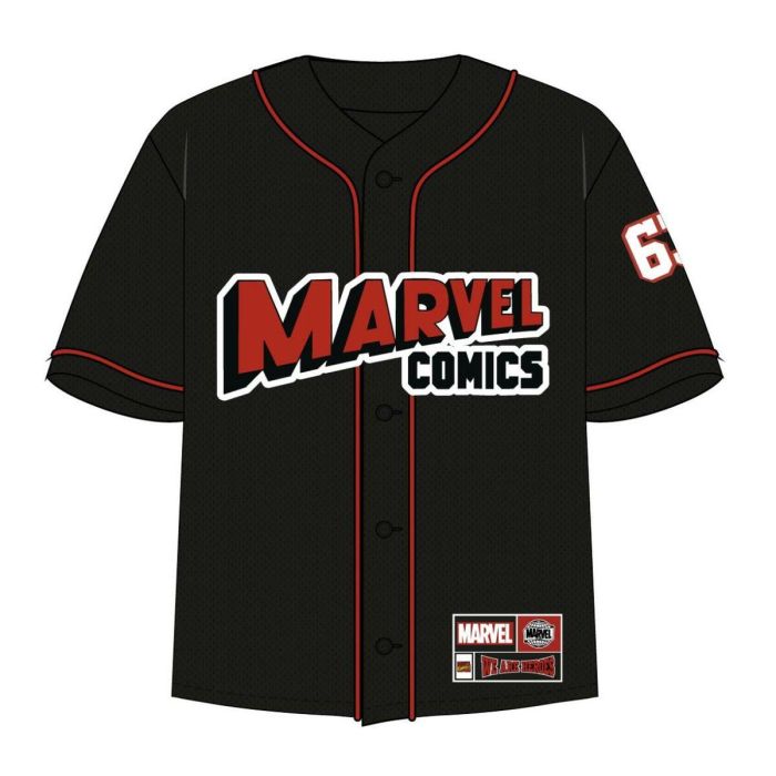 Camiseta Deportiva de Manga Corta Marvel Baseball Unisex 0 Camiseta Deportiva de Manga Corta Marvel Baseball Unisex 0
