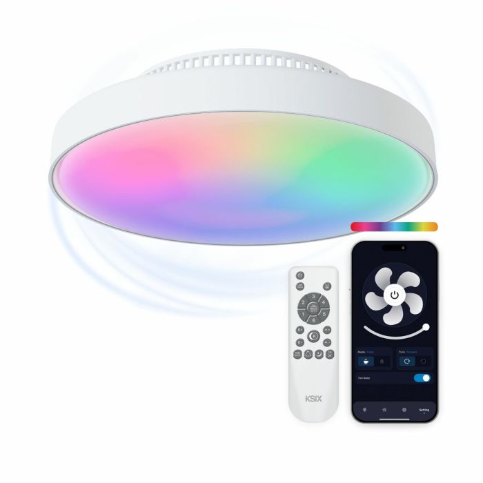 Ventilador de Techo con Luz KSIX Mistral 4000 Lm 5 Ventilador de Techo con Luz KSIX Mistral 4000 Lm 5