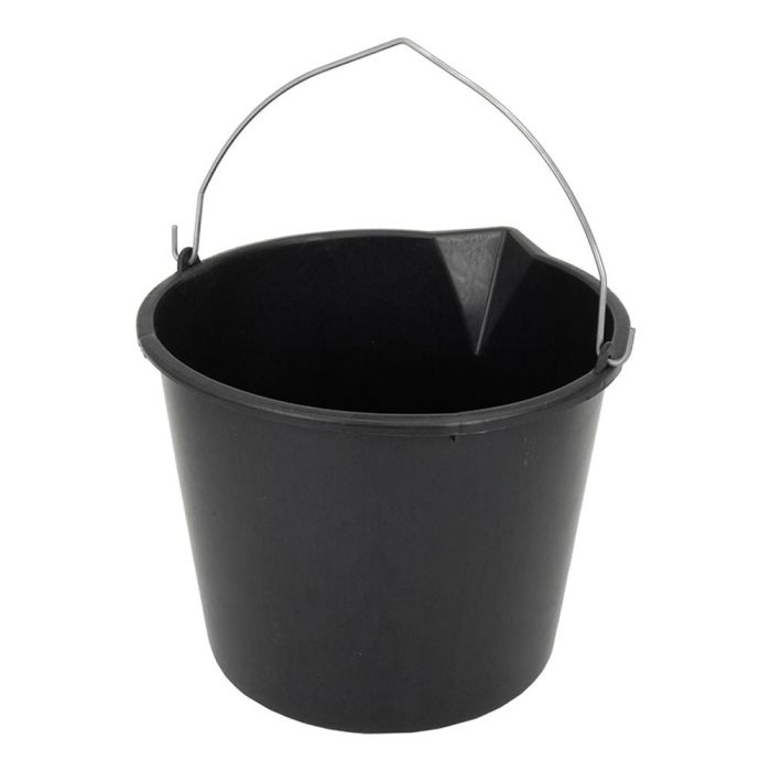 Cubo con asa color negro 12l Cubo con asa color negro 12l