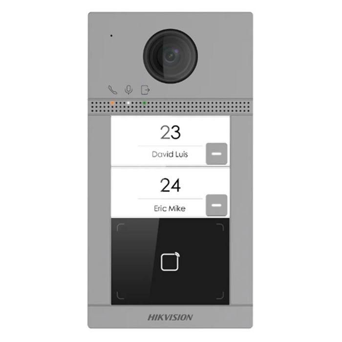 Hikvision Videoportero IP Villa WiFi 2 Botones, Cámara 2MP HD, Lector Tarjetas Mifare, IK08, IP65, Empotrado