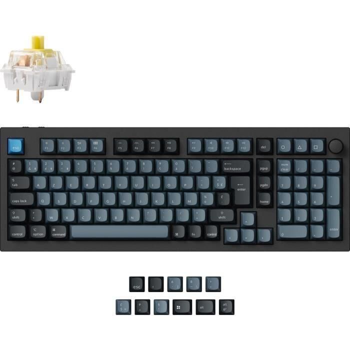 Keychron KEY4895248849681 Teclado Mecánico para Juegos KEYCHRON Q5 Pro ANSI con Interruptor Mecánico Banana y Retroiluminación RGB