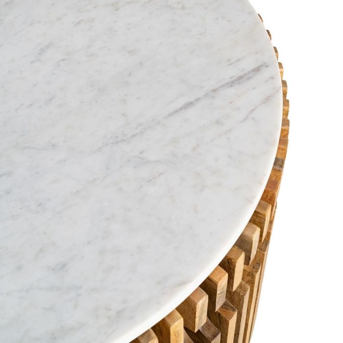 Mesa Centro Madera-Mármol Salón 80 X 80 X 42 cm