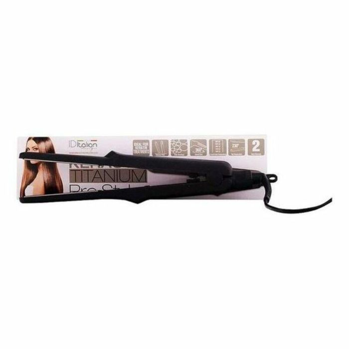 Id Italian Plancha de Pelo Keractiv Titanium Pro Styler Profesional Iónica Anti-Frizz