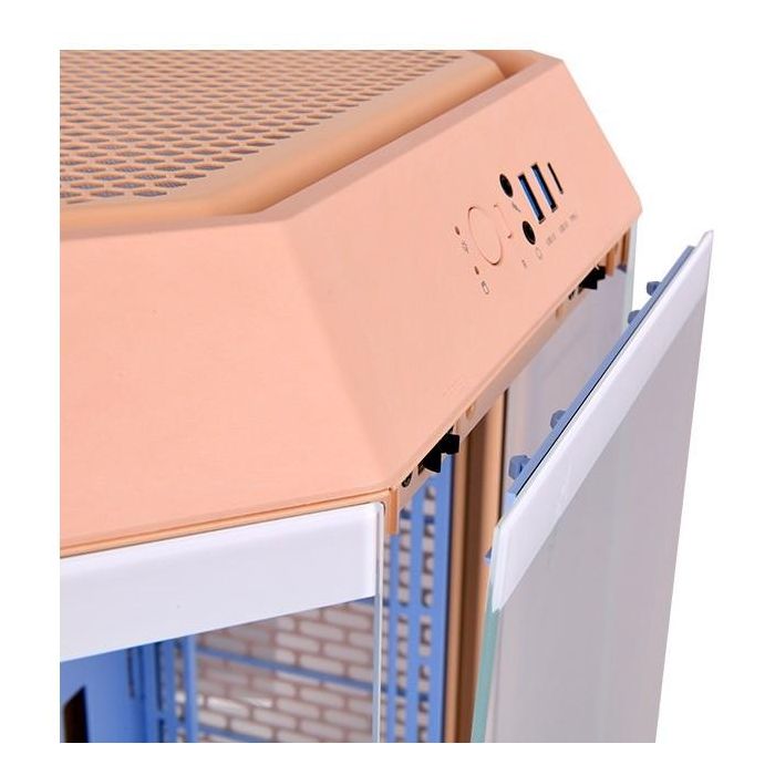 Thermaltake Tower 300 Peach Fuzz Micro Torre para PC Color Durazno, Soporte Ventiladores 120/140mm y Discos Duros 2.5/3.5 Pulgadas 5