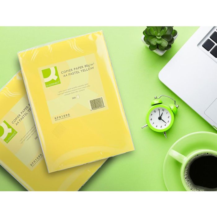 Papel Color Q-Connect Din A4 80 gr Amarillo Paquete De 500 Hojas 5