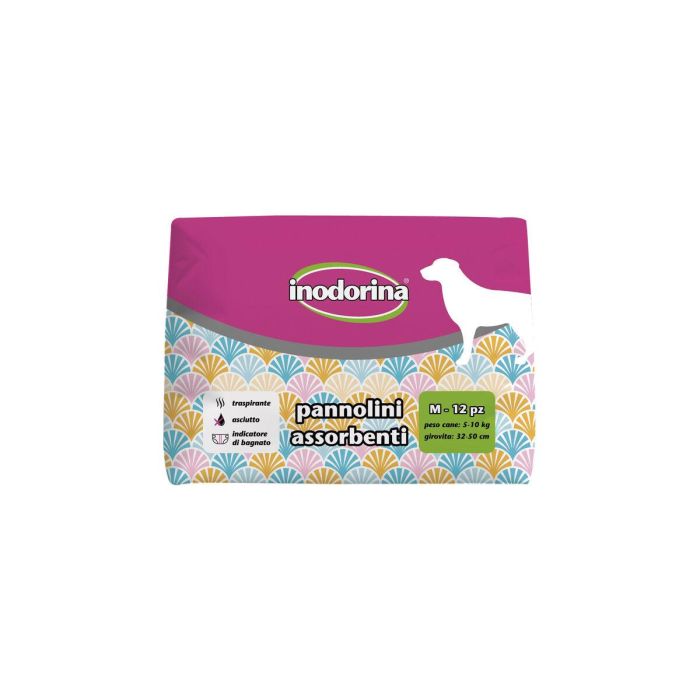 Inodorina Pañal Absorbente M 12 Piezas Inodorina Pañal Absorbente M 12 Piezas