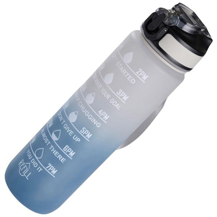 Day Botella Motivacional 900 ml con Marcador de Tiempo y Pajita Integrada 0 Day Botella Motivacional 900 ml con Marcador de Tiempo y Pajita Integrada 0