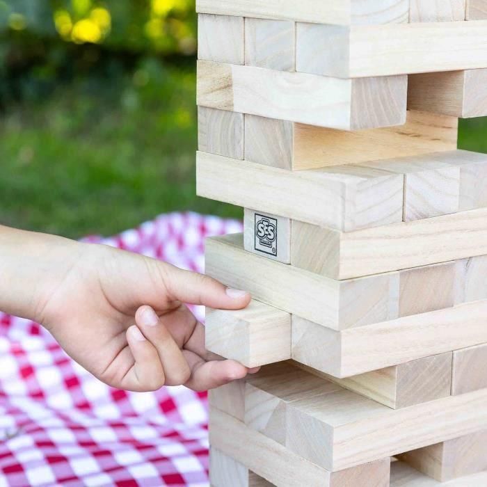 XXL Tumbling Tower - Juego de habilidad - SES CREATIVE - Versión XXL para exteriores, emocionante para niños y adultos. 1 XXL Tumbling Tower - Juego de habilidad - SES CREATIVE - Versión XXL para exteriores, emocionante para niños y adultos. 1