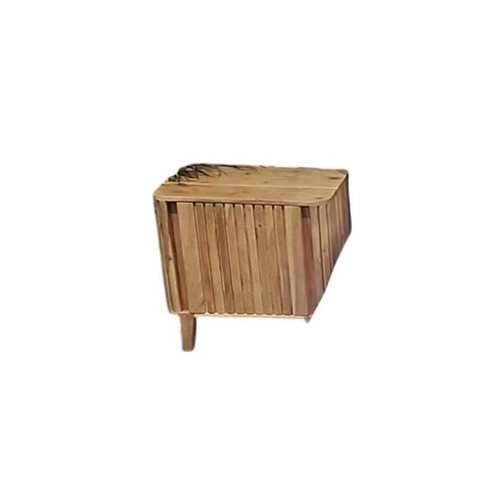 DKD Home Decor Mesita de Noche Moderna de Madera de Acacia 50x40x55 cm Colección Neelk liston