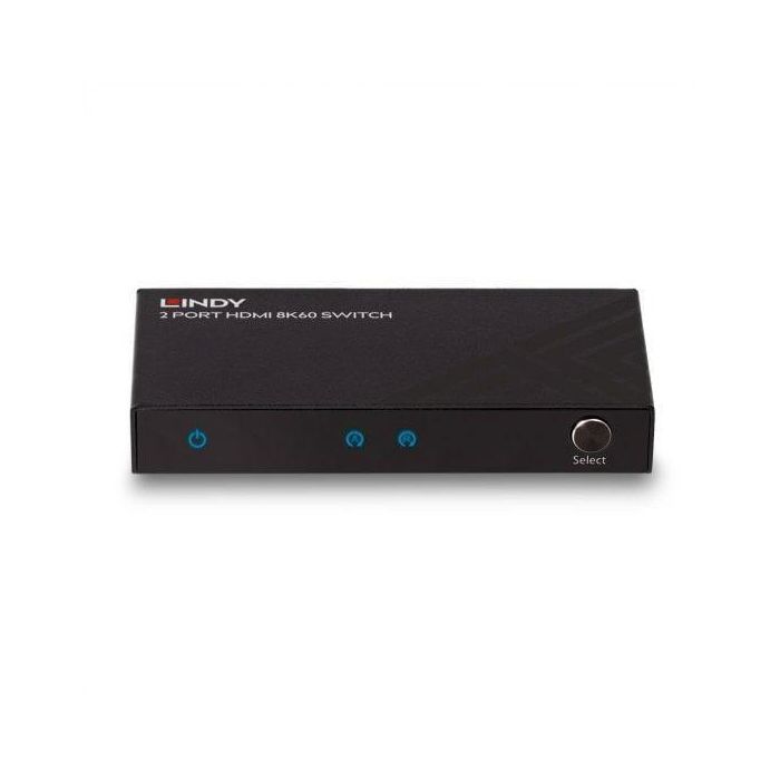 Lindy HDMI 8K60 Switch de 2 Puertos para 2 Dispositivos Fuente a una Pantalla con Auto Switching y Control IR 2