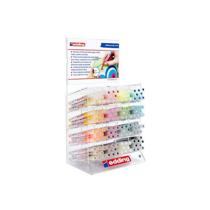 Marcador Acrylic Edding 5100 Conico (2-3 Mm) Expositor De 132