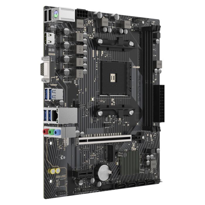 Sapphire A520M-E Placa Base AMD A520, Socket AM4, micro-ATX, Compatible con Ryzen 3000/4000/5000 Series, DDR4 64 GB, PCIe 3.0, M.2, HDMI, VGA 1