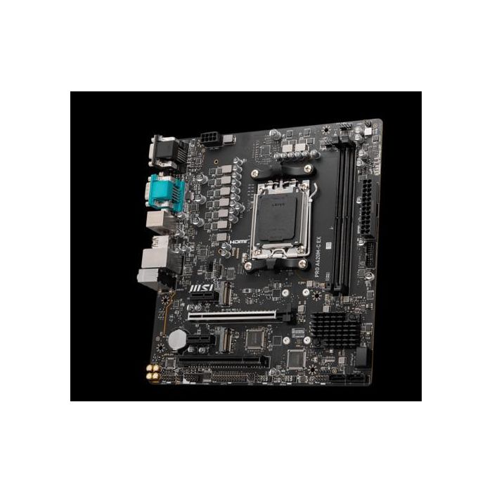 Placa MSI Pro A620M-C Ex,Amd,Am5,A620,2Ddr5,128Gb,Vga+Dvi+Hdmi+Dp,Gblan,4Sata6.0+2Xm.2,4Usb3.2+1Usb3.2 Type-C,Matx 4