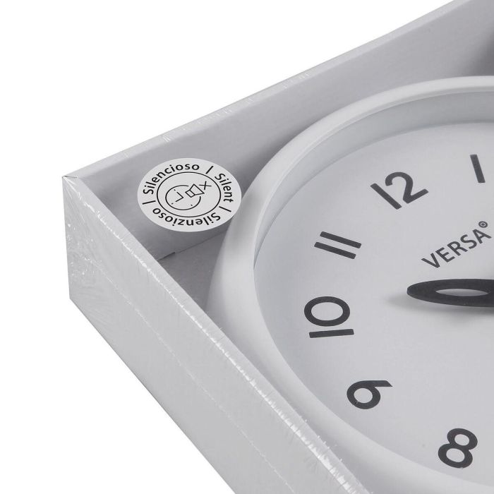 Reloj de Pared Versa Blanco Plástico 1 Reloj de Pared Versa Blanco Plástico 1