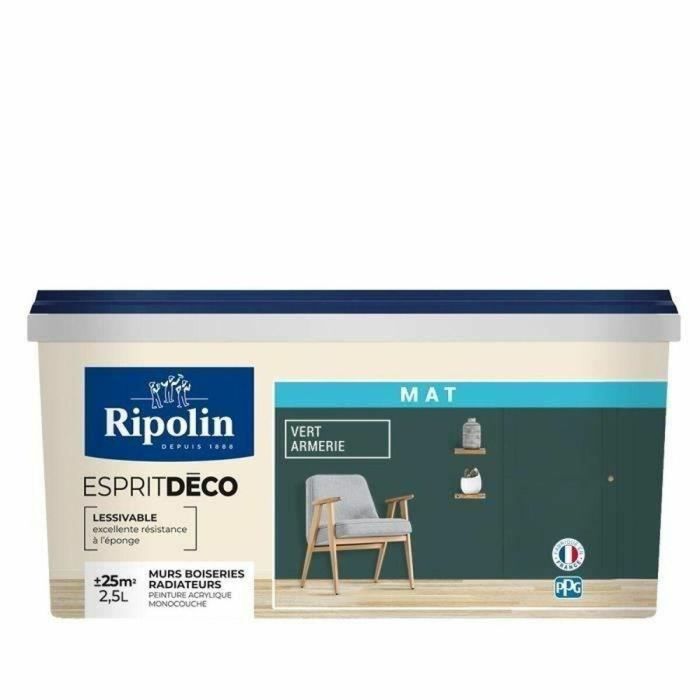 Ripolin AUC3174269078708 Pintura mate ultra cubriente Verde militar 0 Ripolin AUC3174269078708 Pintura mate ultra cubriente Verde militar 0