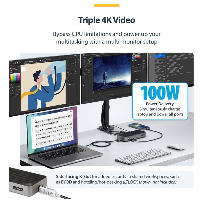 Hub USB Startech 116E-USBC-DOCK 22