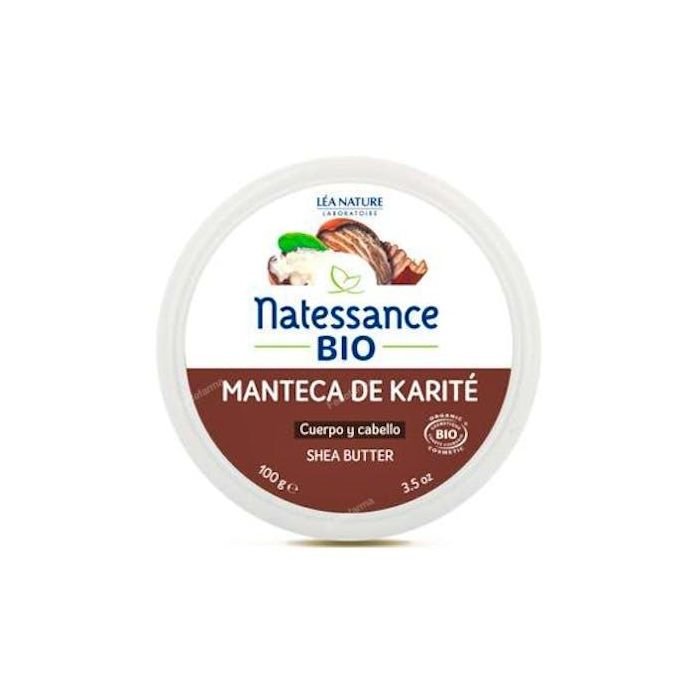 NATESSANCE Manteca Karité Reparadora Bio Certificada para Piel y Cabello 100ml – Protección Zonas Secas y Puntas Dañadas