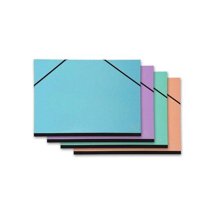 Carpeta De Dibujo Exacompta Aquarel Carton C/Gomas Y Solapas A3 Surtidas (4 Col.) 10 unidades