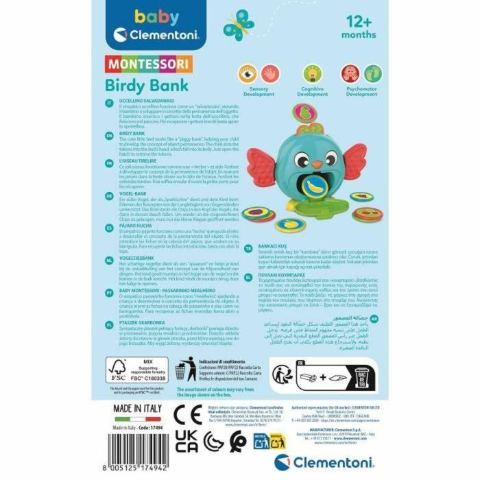 Clementoni CLE17494 Hucha Educativa Pájaro Montessori 1 Clementoni CLE17494 Hucha Educativa Pájaro Montessori 1