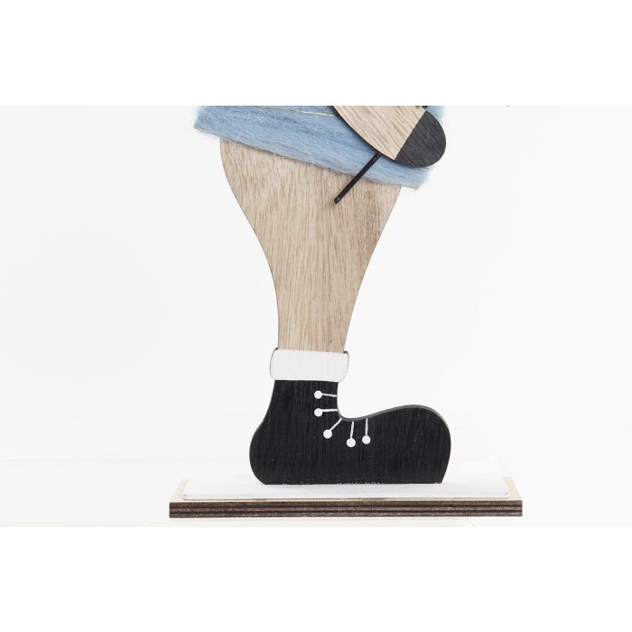 DKD Home Decor Figura Navidad Reno Alpina, Madera y Poliéster, Surtido de Colores (Azul, Granate, Gris, Verde) 41x22x5 cm (4 Uds.) 2