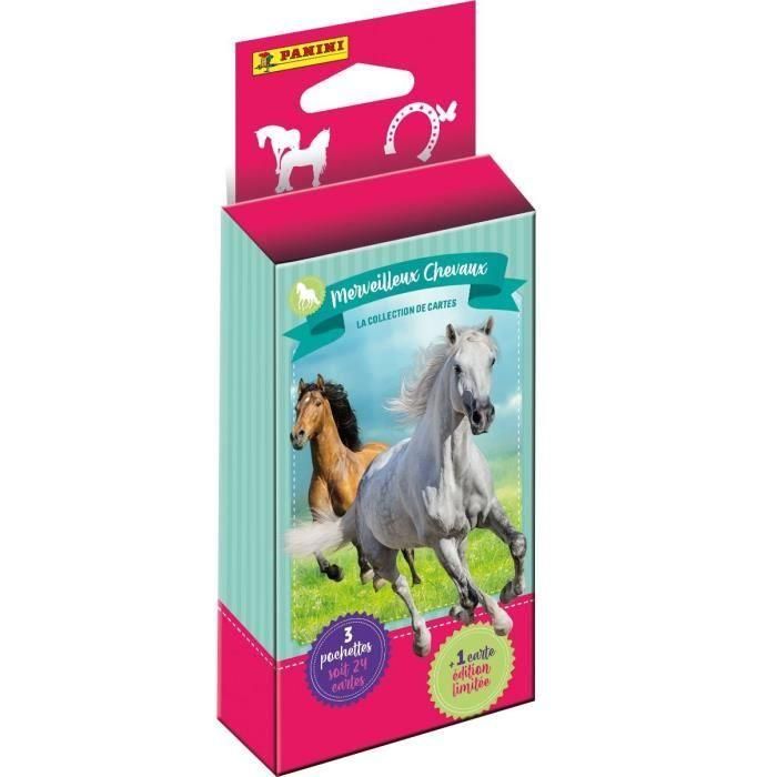 Blíster - PANINI - Colección de cartas para aficionados a los caballos - Contiene 3 fundas de 8 cartas + 1 carta de edición limitada Blíster - PANINI - Colección de cartas para aficionados a los caballos - Contiene 3 fundas de 8 cartas + 1 carta de edición limitada