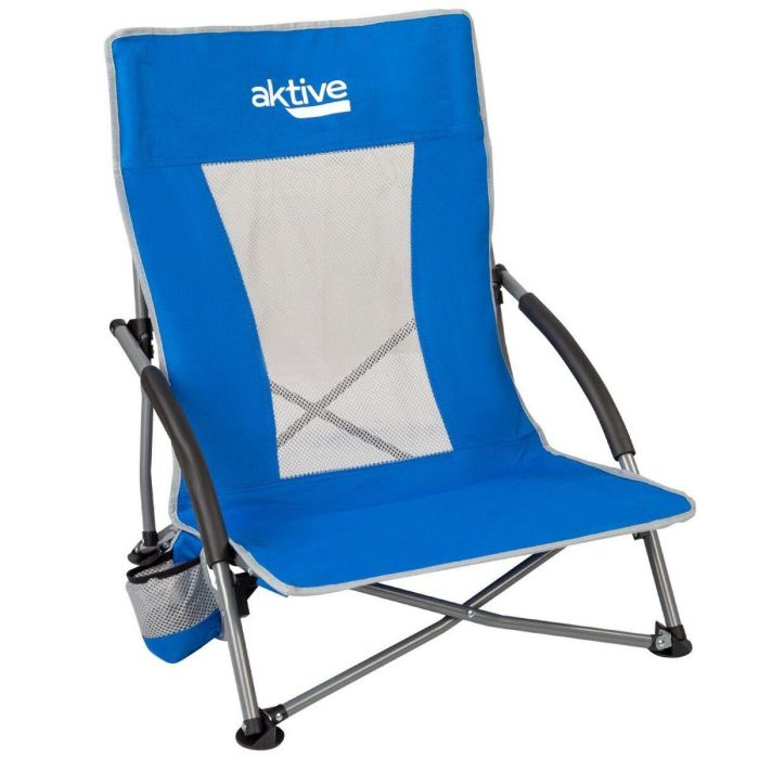 Silla de Playa Aktive Azul 50 x 67 x 51 cm (4 Unidades) 1