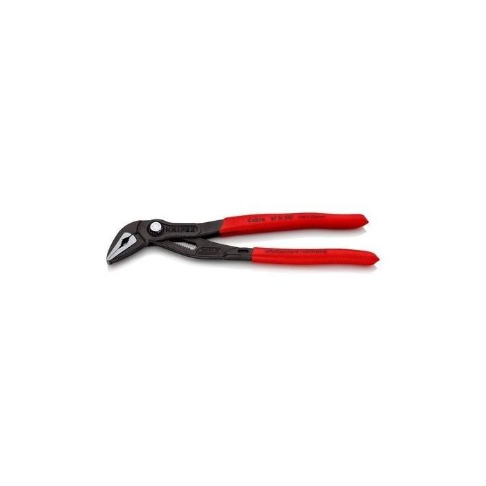 Knipex 87 51 250 SB Alicates Cobra ES para sifones, tubos de plástico y conectores, 3,2 cm tubería / 3,4 cm tuerca