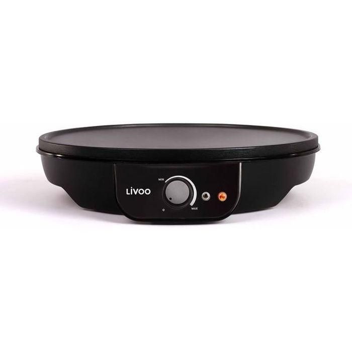 LIVOO DOP196 Crepiere 30cm 1000W - Negro LIVOO DOP196 Crepiere 30cm 1000W - Negro