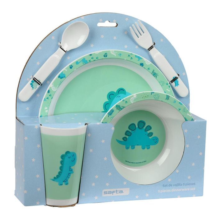 Set de vajilla infantil Safta Dino Poliéster 26 x 26 x 9 cm 0 Set de vajilla infantil Safta Dino Poliéster 26 x 26 x 9 cm 0