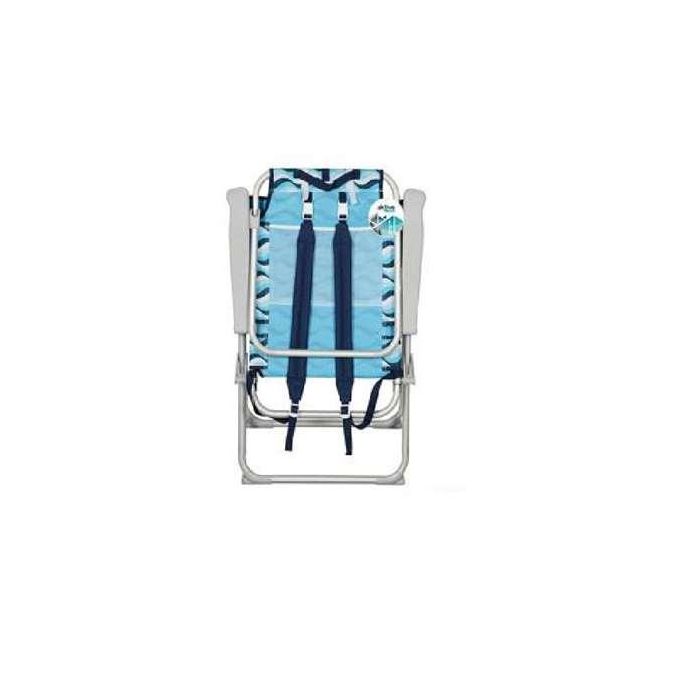 Silla mochila de playa plegable aluminio XL 5 posiciones 64x63x43/105 cm Silla mochila de playa plegable aluminio XL 5 posiciones 64x63x43/105 cm