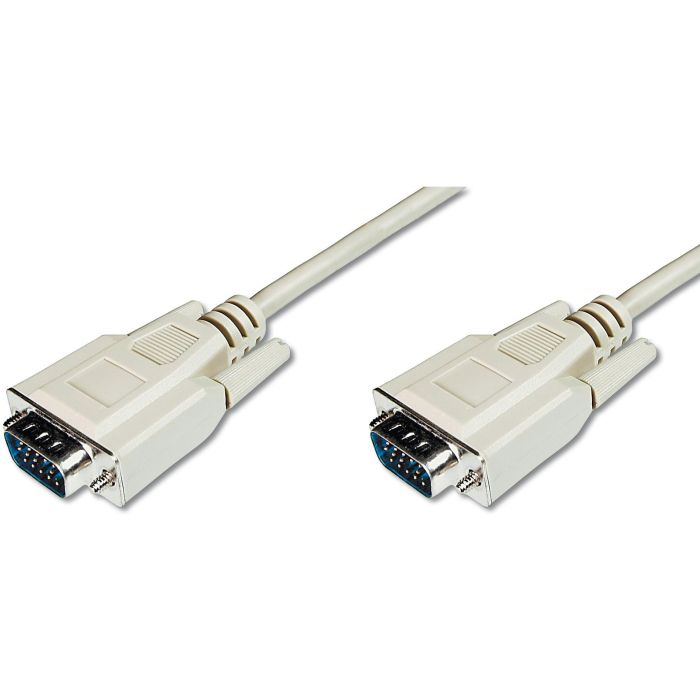 Digitus D-Sub15->D-Sub15 St/St Cable VGA Macho/Macho, 1.8m, D-Sub15 a D-Sub15, Beige, para Monitor