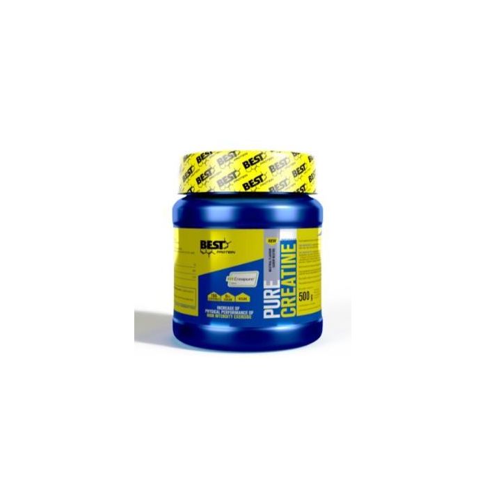 BEST PROTEIN Creatina Creapure Monohidrato Pura Neutro 500g, Apoyo Rendimiento y Fuerza, Sin Alérgenos, Vegano