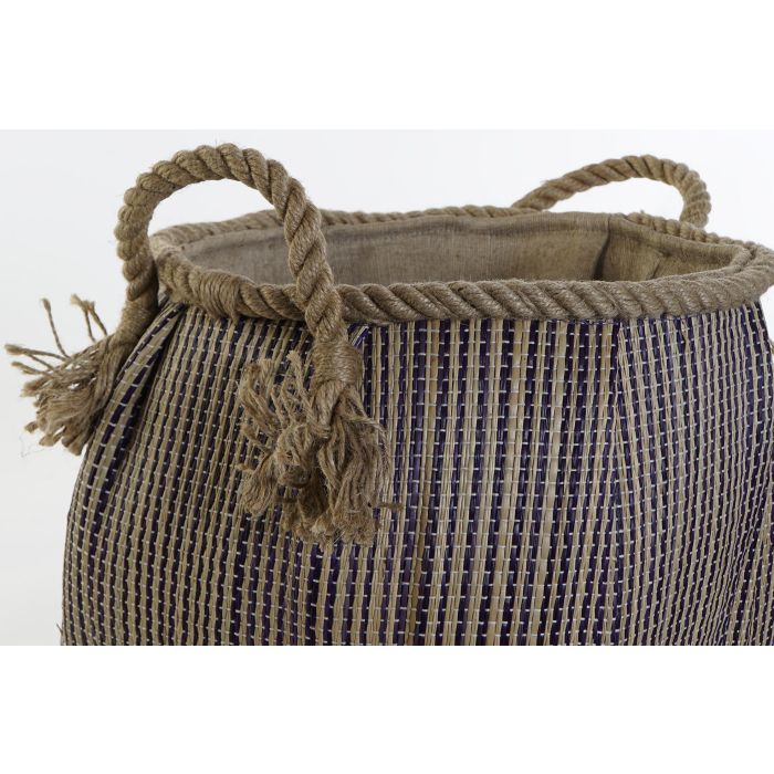 DKD Home Decor Cesta Balines Cestas Decorativas Rojo Azul Fibra 31 x 30 x 31 cm (2 Unidades) 2