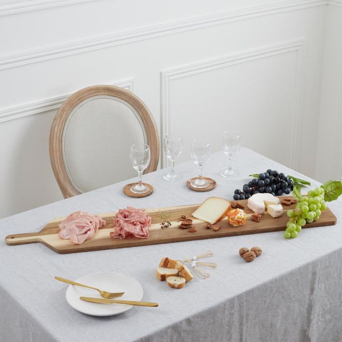 Home Deco Factory Tabla de Servir de Acacia 1 Metro con Mango para Tapas y Aperitivos 100x20 cm 4 Home Deco Factory Tabla de Servir de Acacia 1 Metro con Mango para Tapas y Aperitivos 100x20 cm 4