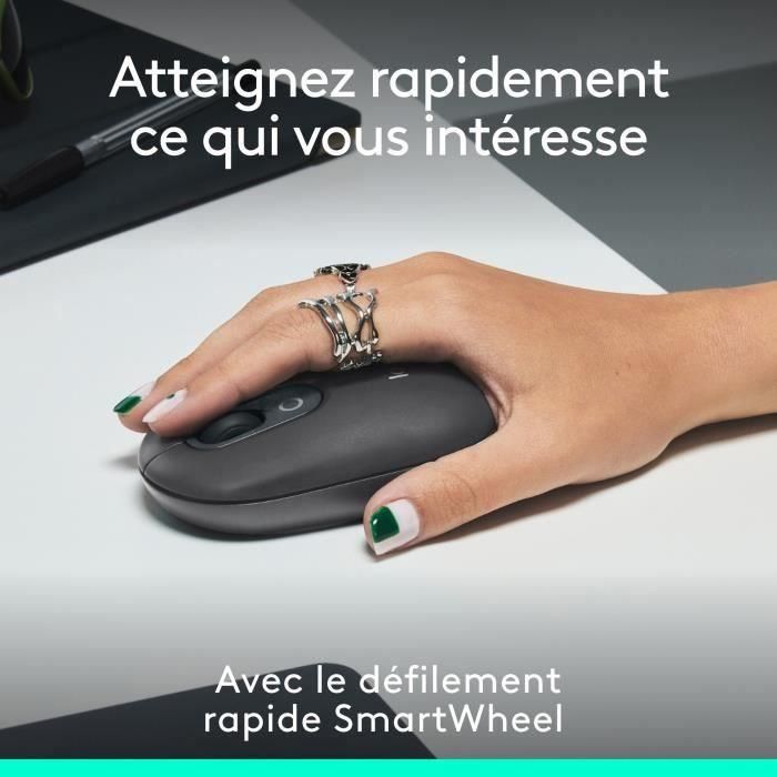 Raton Inalambrico Logitech Pop Mouse Grafito 2 Raton Inalambrico Logitech Pop Mouse Grafito 2