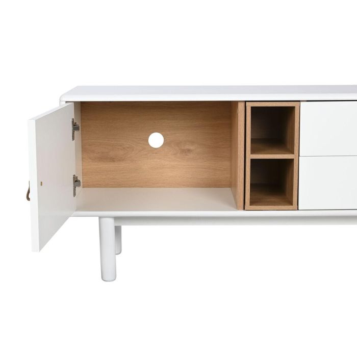 Mueble de TV Home ESPRIT Blanco Natural Polipropileno Madera MDF 140 x 40 x 55 cm 8