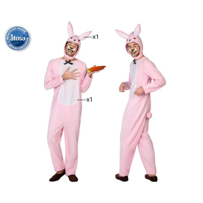 Disfraz Conejo Rosa Hombre Adulto XL Disfraz Conejo Rosa Hombre Adulto XL