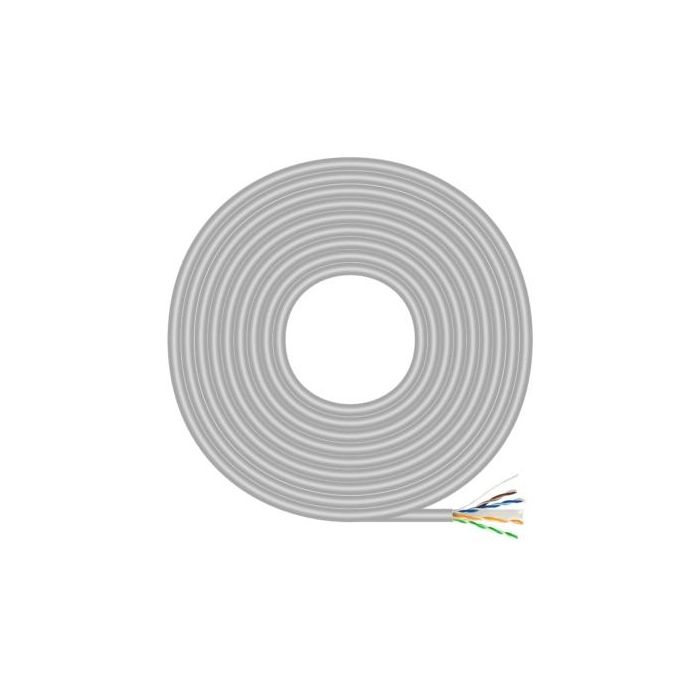 AISENS - Cable de Red RJ45 CAT.6 UTP RIGIDO AWG23 CCA (ALEACION), GRIS, 100M