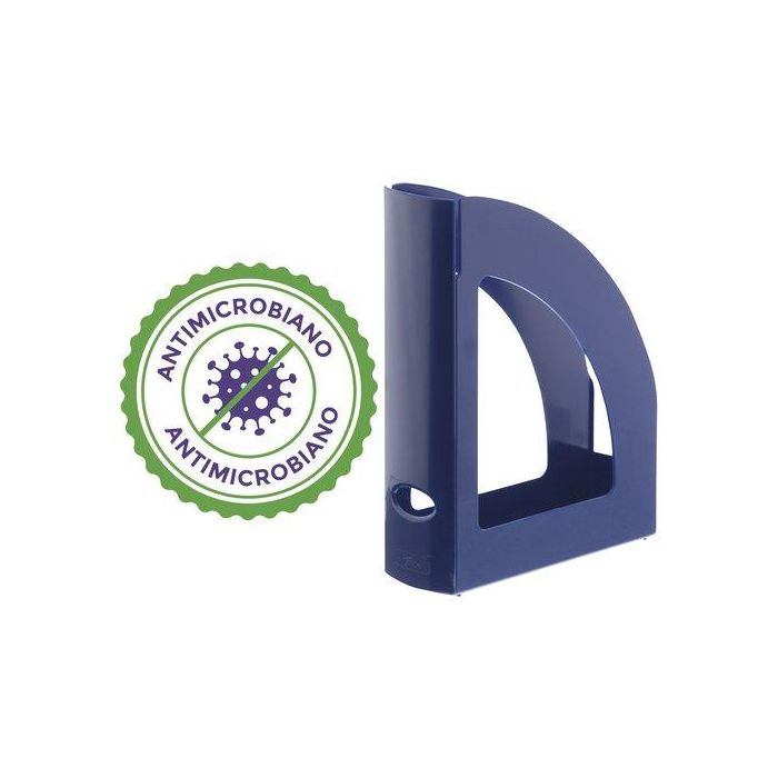 Archivo 2000 Revistero archivo antimicrobiano Sanitized poliestireno lomo 80 mm azul 250x80x320 mm
