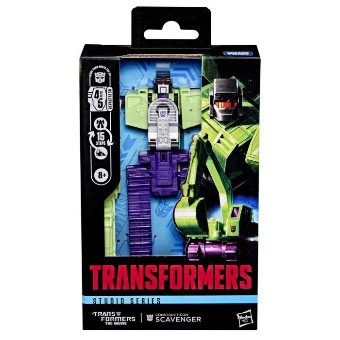 Hasbro Studio Series Constructicon Scavenger Transformers Figura Deluxe Class 11.5 cm Robot a Excavadora, se une a Devastator 4