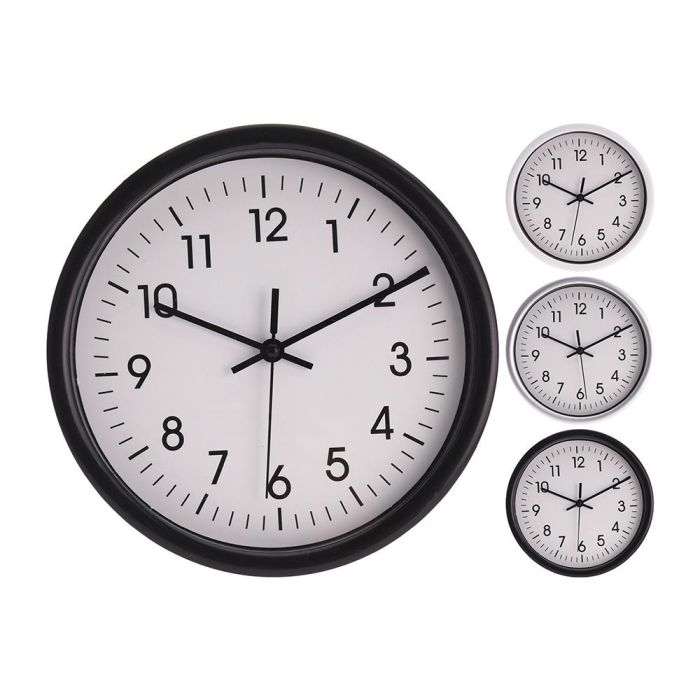 Reloj de pared redondo fondo blanco Ø20x4cm colores/modelos surtidos Reloj de pared redondo fondo blanco Ø20x4cm colores/modelos surtidos