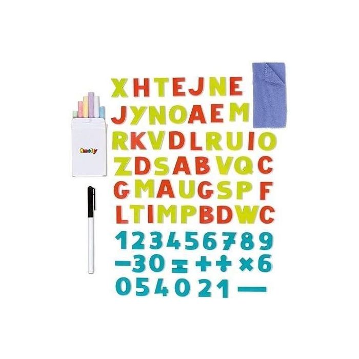 Smoby SMO1695883111900 Pizarra de Madera con Doble Cara: Tiza y Magnética Blanca, Plegable, Incluye 80 Accesorios 2 Smoby SMO1695883111900 Pizarra de Madera con Doble Cara: Tiza y Magnética Blanca, Plegable, Incluye 80 Accesorios 2