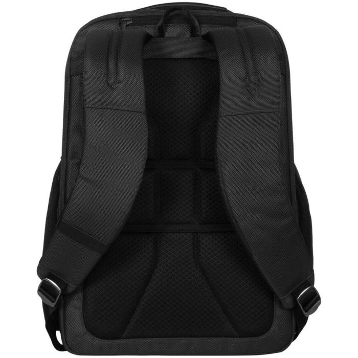 Targus HeritageLuxe Mochila de viaje para portátil 15-16 pulgadas Hombre Poliéster Negra con RFID y ventilación posterior 16