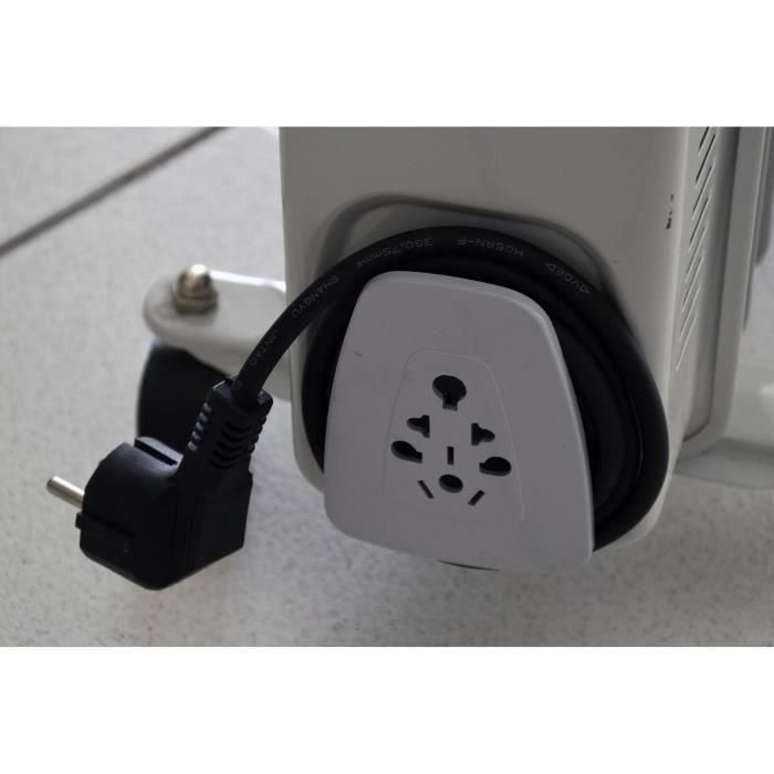 Radiador eléctrico de aceite - 2000W - WARM TECH - 240V - Hasta 30m3 - Gris 1